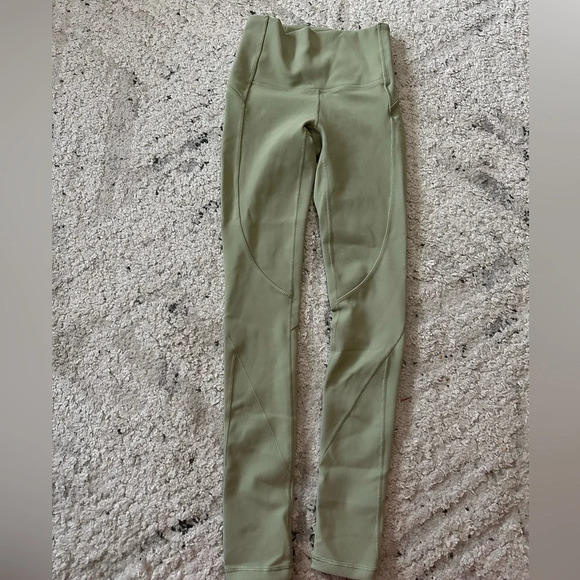 Calia by Carrie Underwood Sage Green Ribbed Leggings XXS Like New - Picture 1 of 5